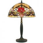 1032153 : Floral gemusterte Tischleuchte im Tiffany-Stil | Sehr große Auswahl Lampen und Leuchten.