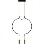 1088145 : Axolight Liaison P2 Hängelampe schwarz/gold 56cm | Sehr große Auswahl Lampen und Leuchten.