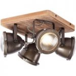 1509430 : Vierflammige Deckenlampe Carmen Wood | Sehr große Auswahl Lampen und Leuchten.