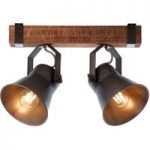 1509555 : Deckenstrahler Plow, schwarz/holz dunkel | Sehr große Auswahl Lampen und Leuchten.