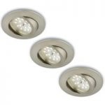 1510288 : Drehbarer LED-Einbaustrahler 3er-Set matt-nickel | Sehr große Auswahl Lampen und Leuchten.