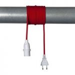 1523610 : E14-Fassung Lacy mit Kabel, rot und weiß | Sehr große Auswahl Lampen und Leuchten.