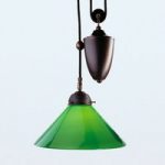 1542081 : Antikfarbige Hängeleuchte Jonas mit grünem Schirm | Sehr große Auswahl Lampen und Leuchten.