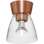 1561020 : Deckenlampe Bizzo Baldachin Kupfer Klarglas | Sehr große Auswahl Lampen und Leuchten.