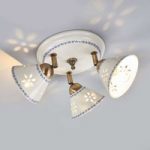 2013023 : Deckenleuchte NONNA aus weißer Keramik 3-flammig | Sehr große Auswahl Lampen und Leuchten.