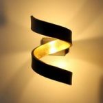 3006778 : LED-Wandleuchte Helix, schwarz-gold, 17 cm | Sehr große Auswahl Lampen und Leuchten.