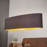 3031697 : Textil-Hängeleuchte Lecio, oval, 78 cm, schwarz | Sehr große Auswahl Lampen und Leuchten.