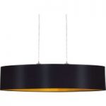3031698 : Textil-Hängeleuchte Lecio, oval, 100 cm, schwarz | Sehr große Auswahl Lampen und Leuchten.