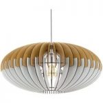 3032021 : Große Pendellampe Sotos mit Holz-Lamellenschirm | Sehr große Auswahl Lampen und Leuchten.
