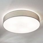 3032041 : Graue Deckenlampe Pasteri mit Leinenschirm 76 cm | Sehr große Auswahl Lampen und Leuchten.