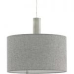3032078 : Textil-Hängeleuchte Concessa Leinen grau Ø 38 cm | Sehr große Auswahl Lampen und Leuchten.