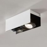 3035029 : Arcchio Olinka LED-Deckenlampe, schwarz-weiß 2-fl. | Sehr große Auswahl Lampen und Leuchten.
