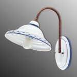 3046043 : Keramik-Wandleuchte Firenze mit brüniertem Arm | Sehr große Auswahl Lampen und Leuchten.
