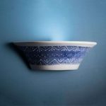 3046265 : Blau-weiße Keramik-Wandleuchte Nelli | Sehr große Auswahl Lampen und Leuchten.