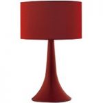 3046317 : Textil-Tischlampe L1810 mit Keramikfuß, rot | Sehr große Auswahl Lampen und Leuchten.