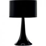 3046318 : Textil-Tischlampe L1810 mit Keramikfuß, schwarz | Sehr große Auswahl Lampen und Leuchten.