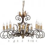 3048313 : Kronleuchter Amarilli bronze 10-flammig | Sehr große Auswahl Lampen und Leuchten.
