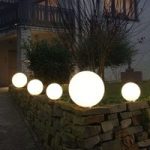 3050023 : Kugelleuchte Snowball weiß mit Alu-Fuß 30 cm | Sehr große Auswahl Lampen und Leuchten.
