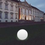 3050024 : Kugelleuchte Snowball weiß mit Alu-Fuß 40 cm | Sehr große Auswahl Lampen und Leuchten.