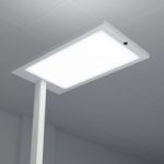 3056016 : LED-Büro-Stehlampe Almira mit Dimmer, silber | Sehr große Auswahl Lampen und Leuchten.