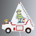 3062034 : Kinderzimmer-Wandleuchte Feuerwehrauto Fred | Sehr große Auswahl Lampen und Leuchten.