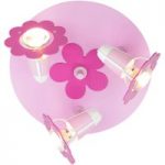 3062073 : Deckenleuchte Blüte, rosa, rund, dreiflammig | Sehr große Auswahl Lampen und Leuchten.