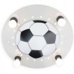 3062092 : Deckenleuchte Fußball, vierflammig, silber-weiß | Sehr große Auswahl Lampen und Leuchten.