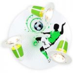 3062093 : Deckenleuchte Soccer, dreiflammig, grün-weiß | Sehr große Auswahl Lampen und Leuchten.