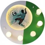 3062095 : Deckenleuchte Soccer, fünfflammig, grün-weiß | Sehr große Auswahl Lampen und Leuchten.