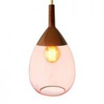 3064009 : EBB & FLOW Lute Glas-Pendelleuchte rosé mit Kupfer | Sehr große Auswahl Lampen und Leuchten.