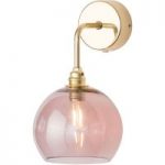 3064079 : EBB & FLOW Rowan Wandlampe gold Schirm rosé-braun | Sehr große Auswahl Lampen und Leuchten.