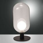 3502798 : LED-Tischleuchte Gubbio, ovaler Glasschirm, klar | Sehr große Auswahl Lampen und Leuchten.