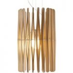 3503189 : Fabbian Stick Holz-Hängeleuchte, zylindrisch, 43cm | Sehr große Auswahl Lampen und Leuchten.
