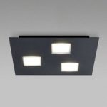 3503238 : Fabbian Quarter - schwarze LED-Deckenlampe 3flg. | Sehr große Auswahl Lampen und Leuchten.