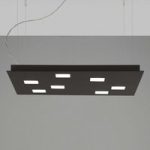 3503334 : Fabbian Quarter - schwarze LED-Hängeleuchte 7flg. | Sehr große Auswahl Lampen und Leuchten.