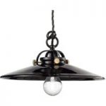 3517155 : Schwarze Keramik-Hängeleuchte Edoardo, 31cm | Sehr große Auswahl Lampen und Leuchten.