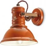 3517222 : Keramik-Wandlampe C1693 im Industrie-Stil orange | Sehr große Auswahl Lampen und Leuchten.