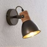 3568018 : Lindby Arina Wandleuchte mit Holz, 11 cm | Sehr große Auswahl Lampen und Leuchten.