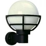 4001143 : Außenwandleuchte schwarz, mit Opalglas | Sehr große Auswahl Lampen und Leuchten.