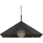 4011738 : Schwarze Hängelampe Priamo mit Lochmuster, 48cm | Sehr große Auswahl Lampen und Leuchten.