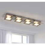 4018055 : Längliche LED-Deckenleuchte Manja mit Chrom | Sehr große Auswahl Lampen und Leuchten.
