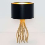 4512547 : Schwarze Tischlampe Capri, rund, Höhe 44 cm | Sehr große Auswahl Lampen und Leuchten.