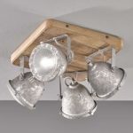 4581534 : Quadratische Holz-Deckenlampe Old 4-flammig | Sehr große Auswahl Lampen und Leuchten.