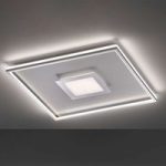 4581671 : LED-Deckenlampe Zoe, quadratisch, chrom 80x80cm | Sehr große Auswahl Lampen und Leuchten.