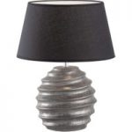4581739 : Tischlampe Kian, schwarz/grau gerillter Keramikfuß | Sehr große Auswahl Lampen und Leuchten.