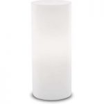 5001786 : Tischleuchte Edo aus weißem Glas, Höhe 23 cm | Sehr große Auswahl Lampen und Leuchten.