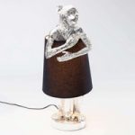 5517589 : KARE Animal Monkey Tischleuchte silber/schwarz | Sehr große Auswahl Lampen und Leuchten.