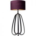 5517746 : KARE Loop Tischleuchte mit Textilschirm, violett | Sehr große Auswahl Lampen und Leuchten.