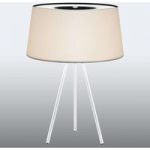 5520065 : Kundalini Tripod - Tischleuchte creme/Gestell weiß | Sehr große Auswahl Lampen und Leuchten.