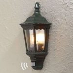 5522182 : Außenwandlampe Firenze Halbschale, Sensor, grün | Sehr große Auswahl Lampen und Leuchten.